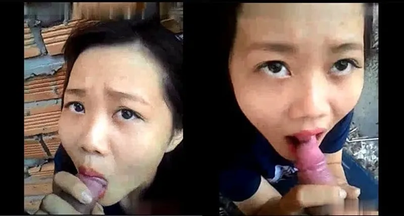 Nhân tình bú cây hàng ở vườn sau nhà