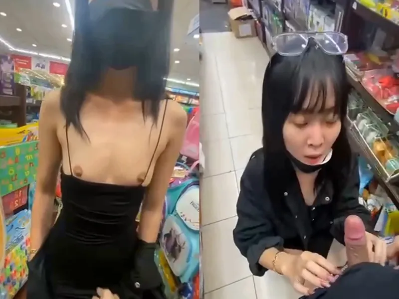 đi nhà sách em mặc mỗi cái quần lót còn đòi anh liếm cò p1